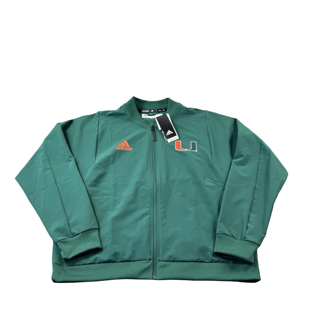 Adidas X Miami Hurricanes Women's Full Zip Performance Team Issue Jacket XL NWT